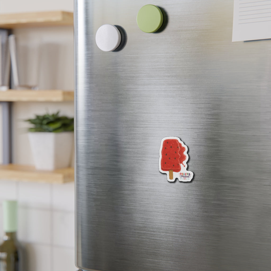 Popsicle Die-Cut Magnet — Red Watermelon Paleta Festival Fridge Magnet