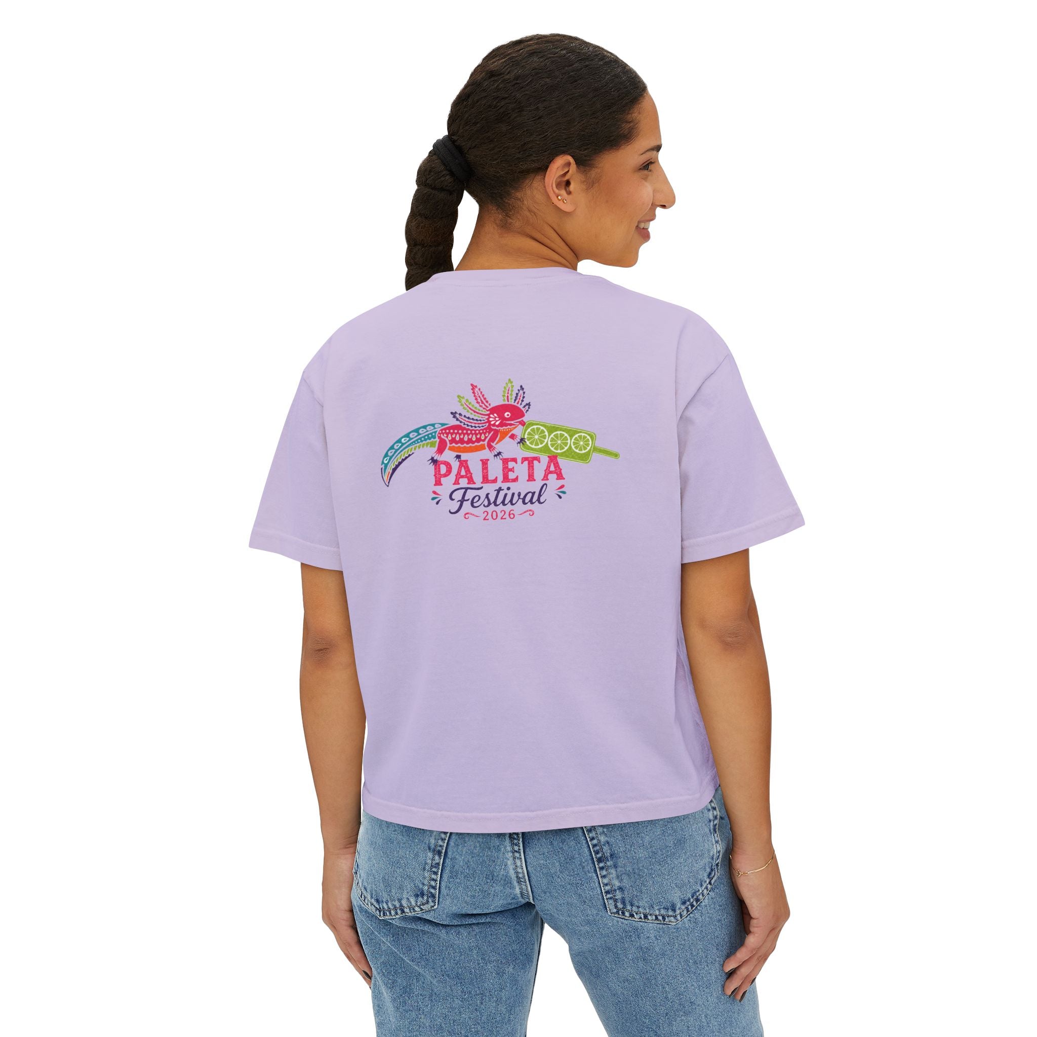 Paleta Festival Women's Boxy Tee — Colorful Popsicle Graphic