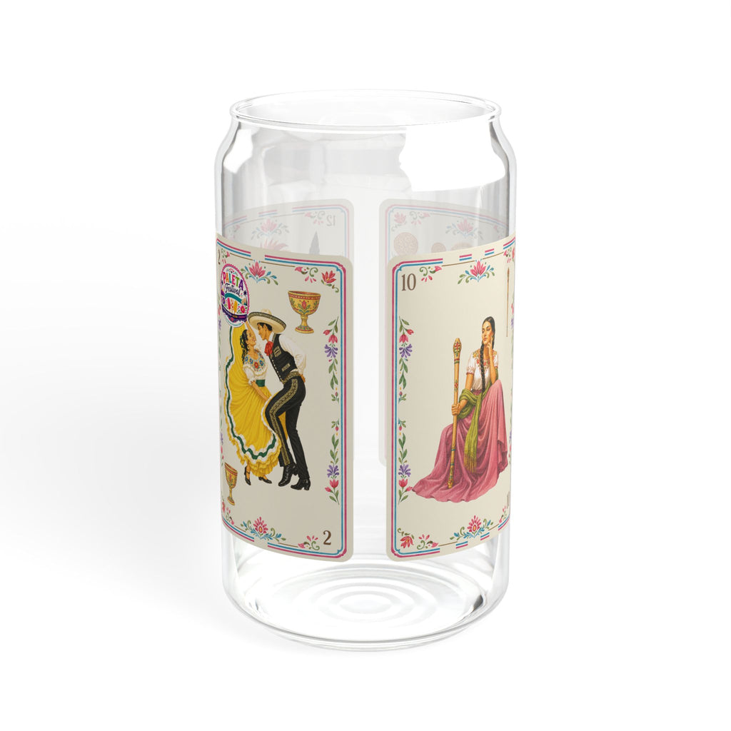 16oz Baraja–Inspired Art Sipper Glass