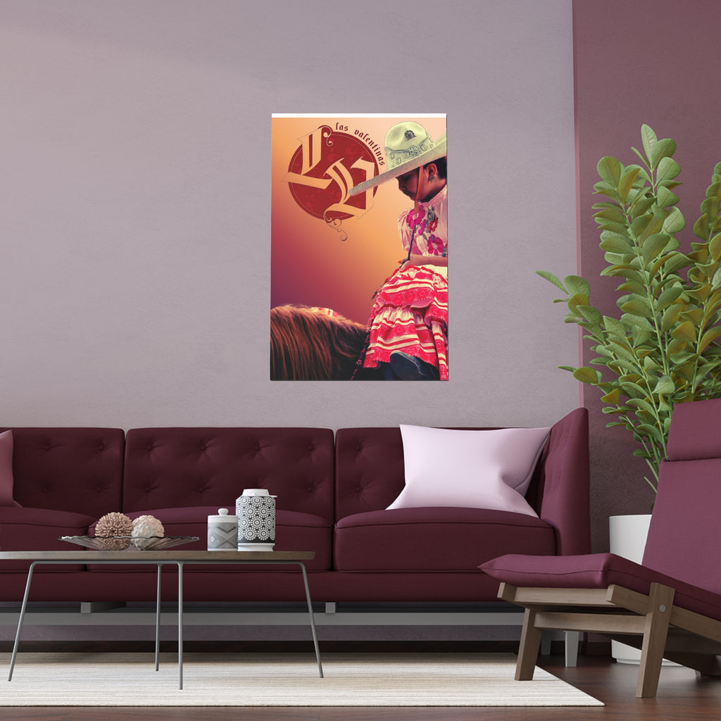 Silk Poster — Mexican Charro Girl Decorative Print (Indoor/Outdoor)