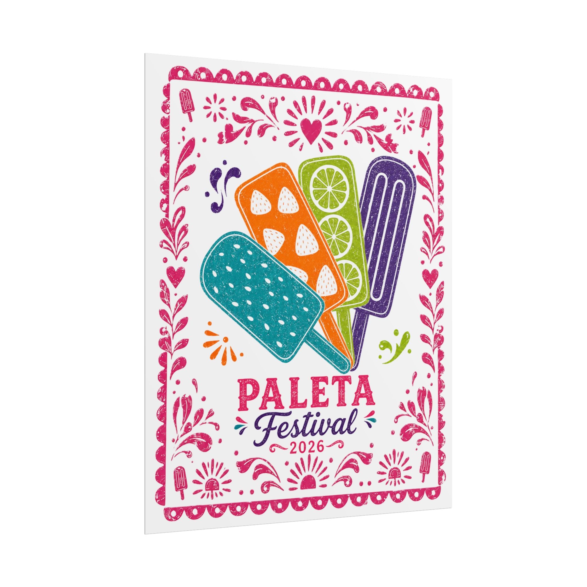 Paleta Festival 2026 Poster — Colorful Popsicle Art Print