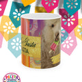 Ceramic Mug — Cute Alpaca Eating Paleta | Colorful Fiesta Coffee Cup (11oz/15oz)