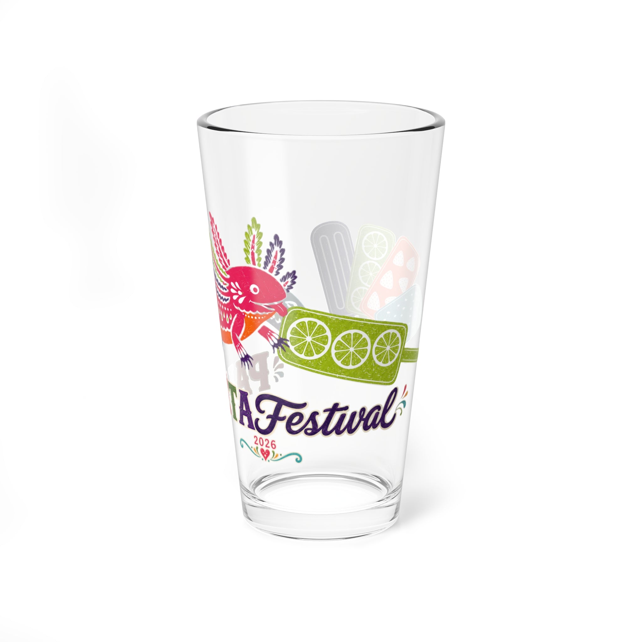 16oz Mixing Glass — Colorful Mexican Paleta & Alebrije Cocktail Glass
