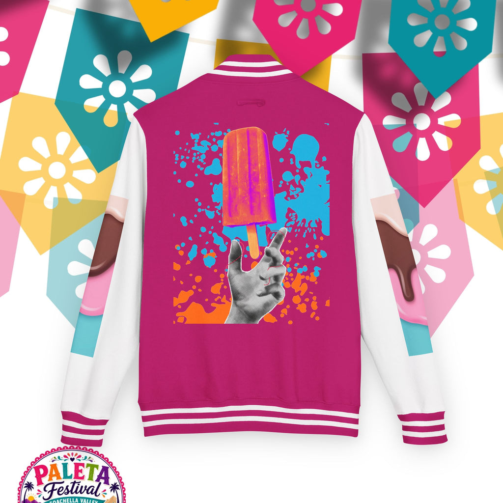 Paleta Festival Letterman Jacket — Colorful Popsicle Varsity Jacket