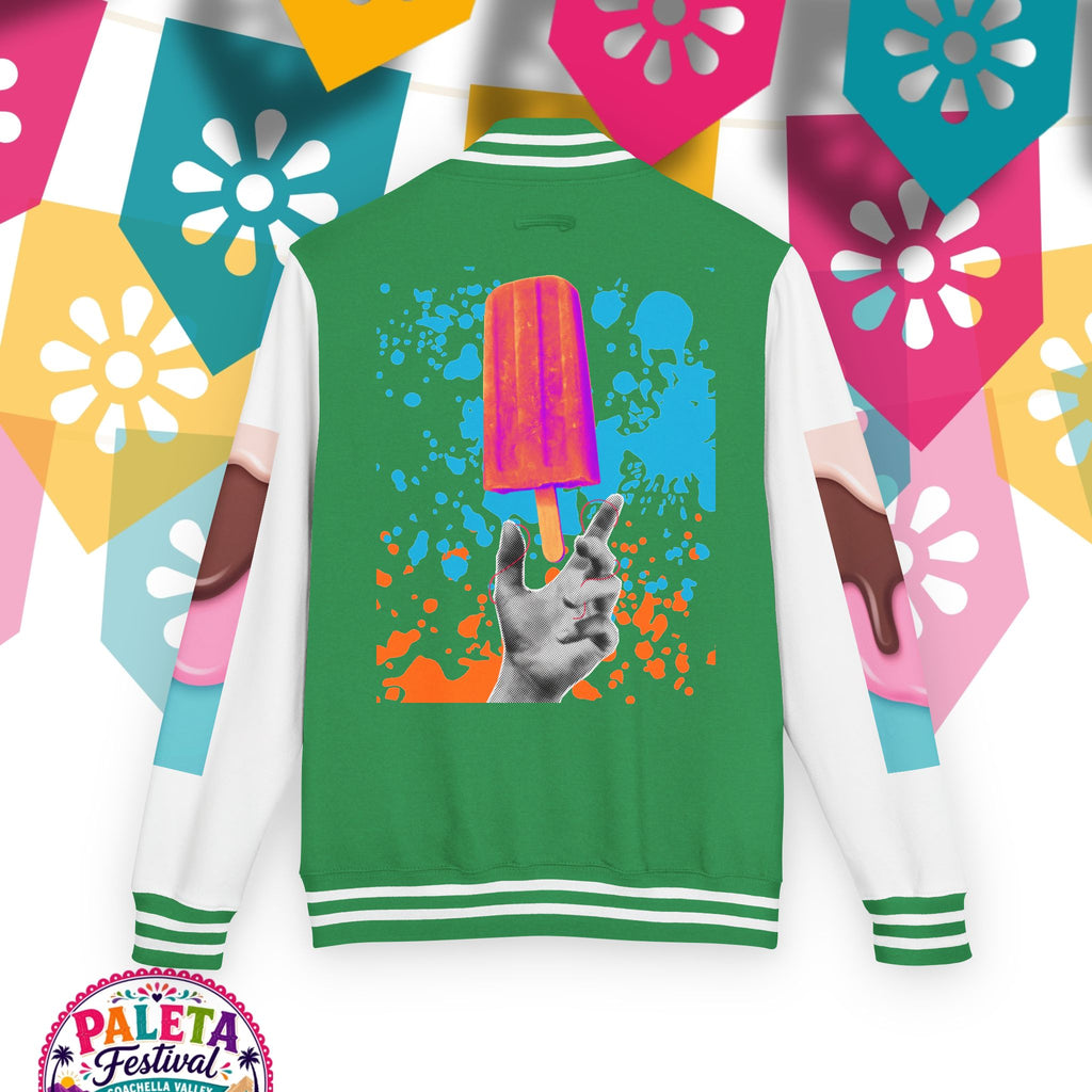 Paleta Festival Letterman Jacket — Colorful Popsicle Varsity Jacket