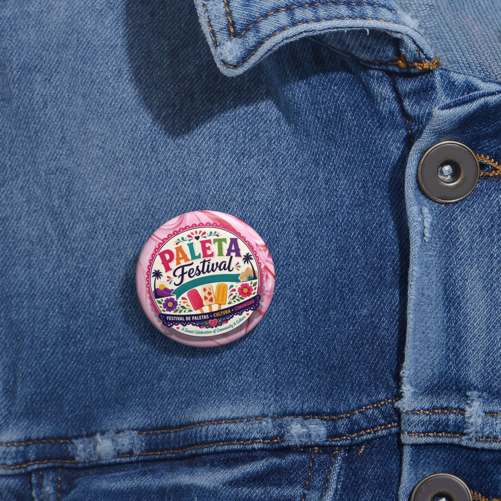 Paleta Festival Pin Button — Colorful Ice Pop Badge