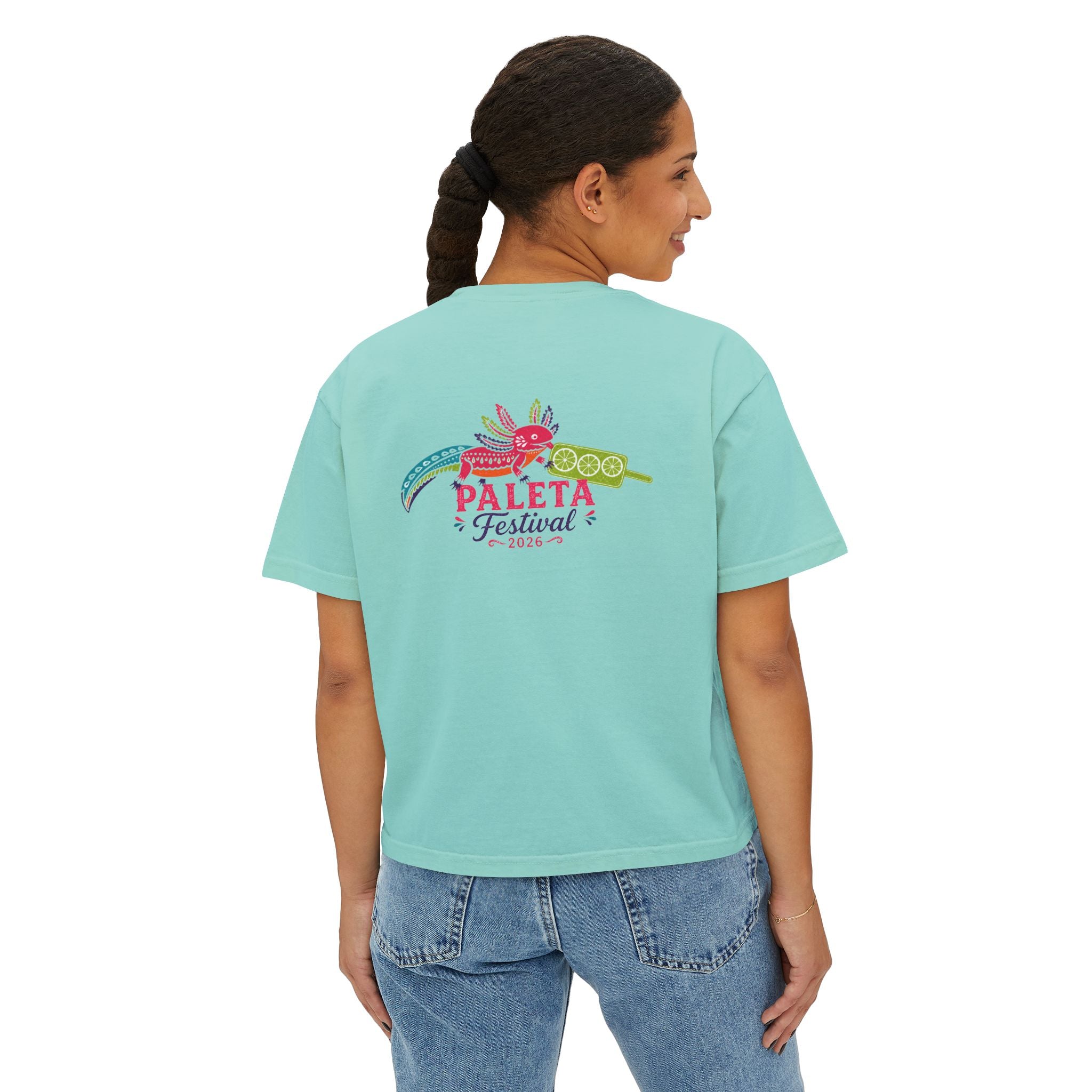 Paleta Festival Women's Boxy Tee — Colorful Popsicle Graphic