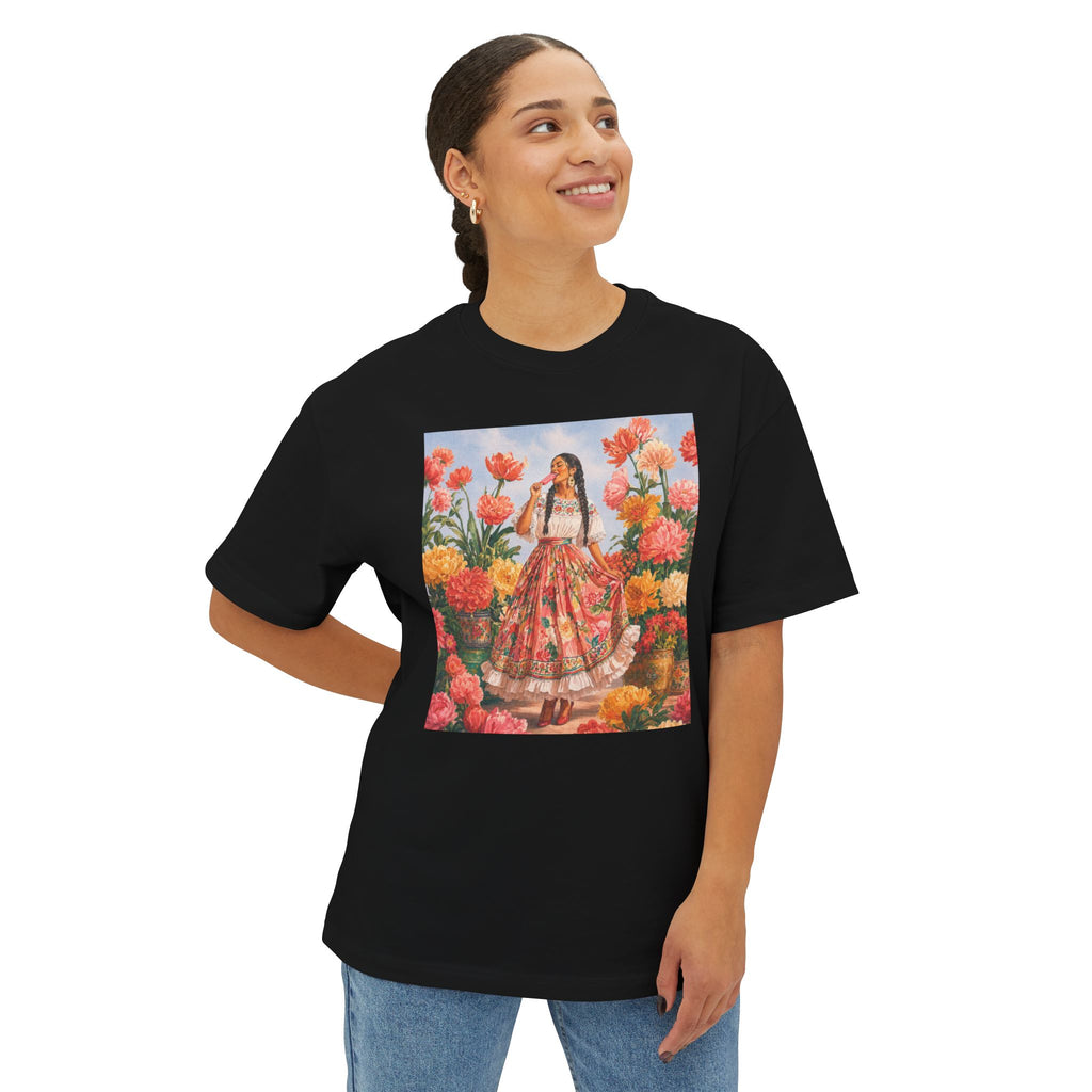 Floral Fiesta Tee — Mexican Folk Dress Graphic T-Shirt