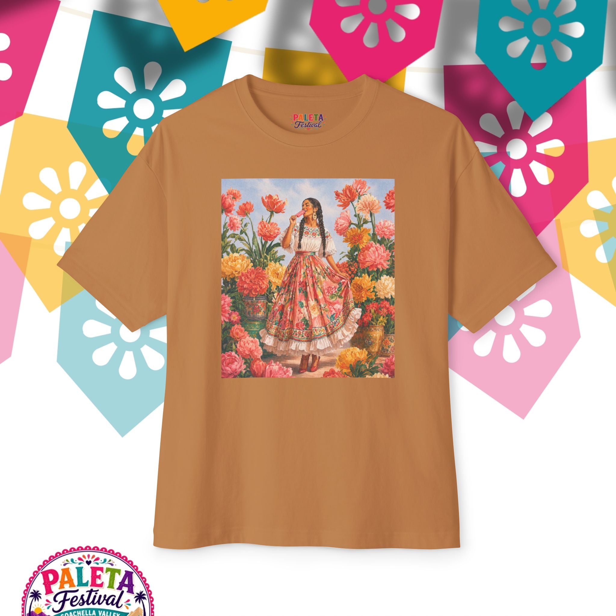 Floral Fiesta Tee — Mexican Folk Dress Graphic T-Shirt