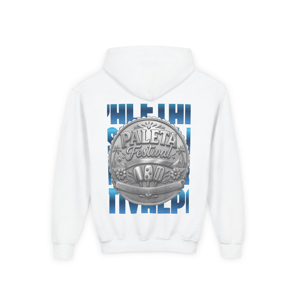 Youth Hoodie — Colorful Popsicle Graphic & 'Paleta Festival' Badge