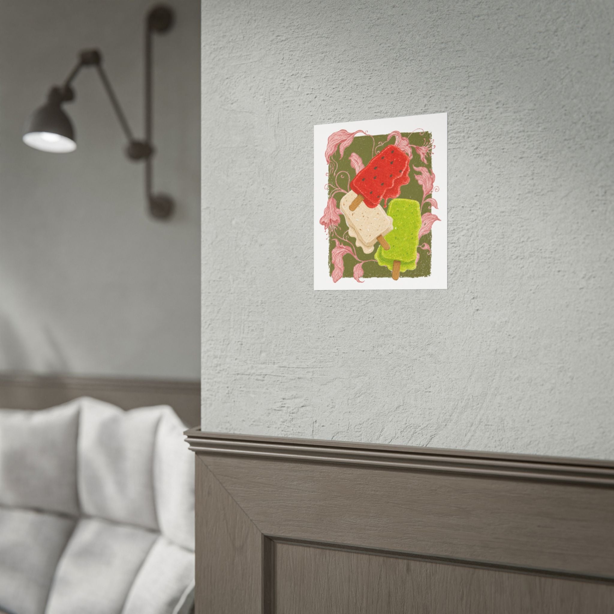 Ice Pop Art Poster — Colorful Retro Popsicle Wall Print