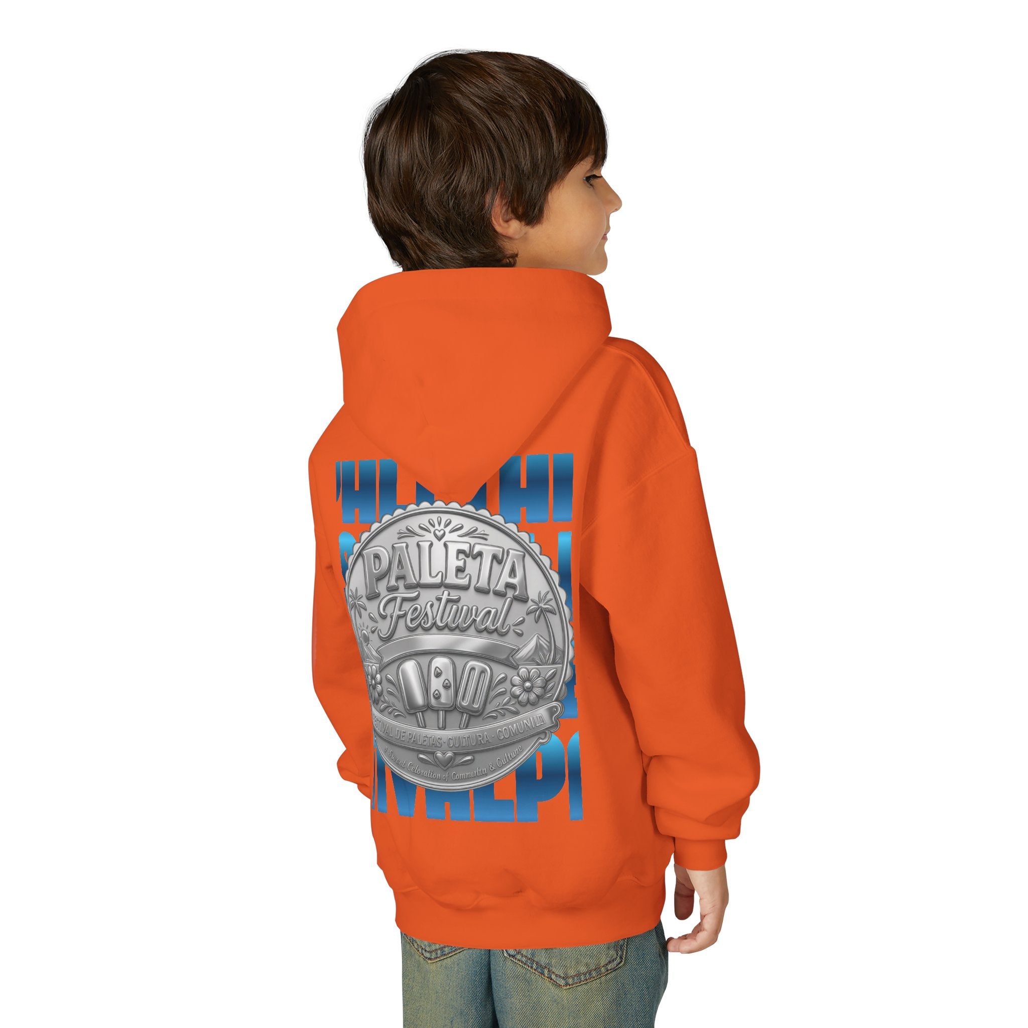 Youth Hoodie — Colorful Popsicle Graphic & 'Paleta Festival' Badge