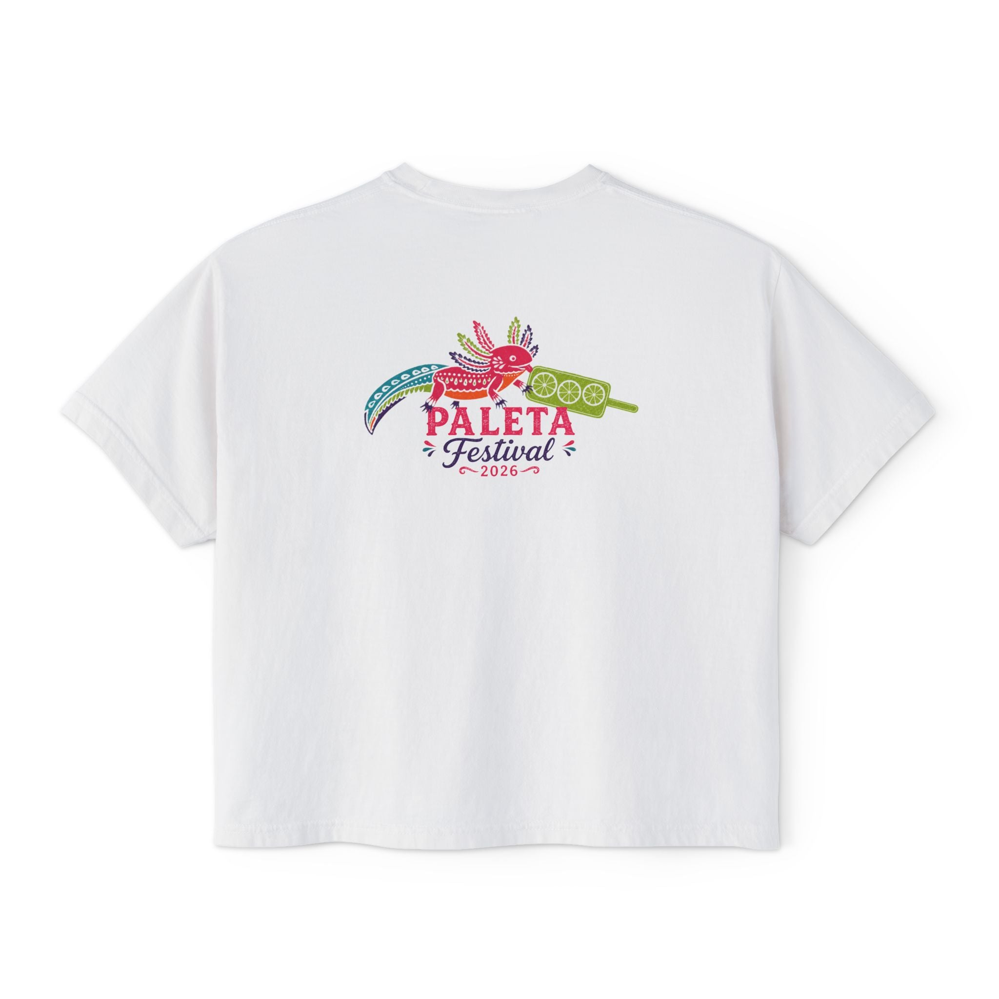 Paleta Festival Women's Boxy Tee — Colorful Popsicle Graphic