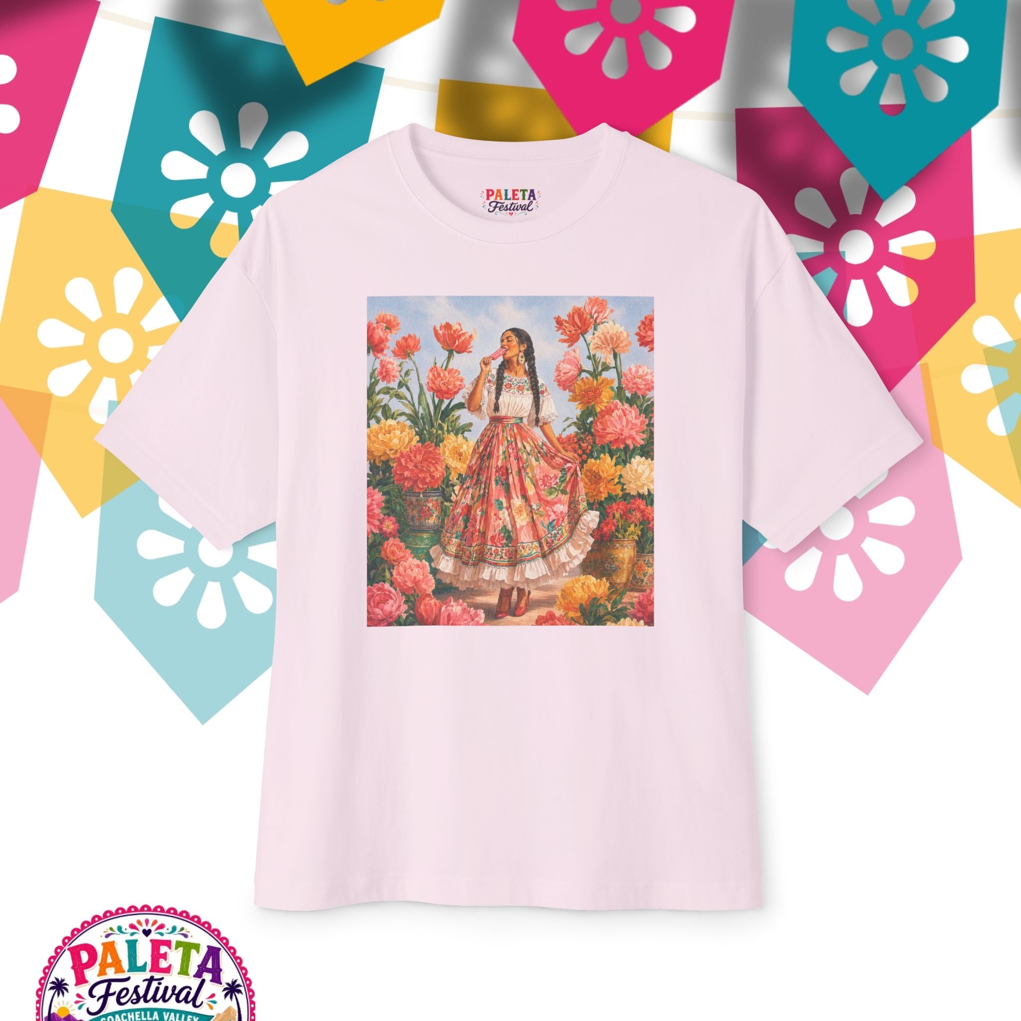 Floral Fiesta Tee — Mexican Folk Dress Graphic T-Shirt