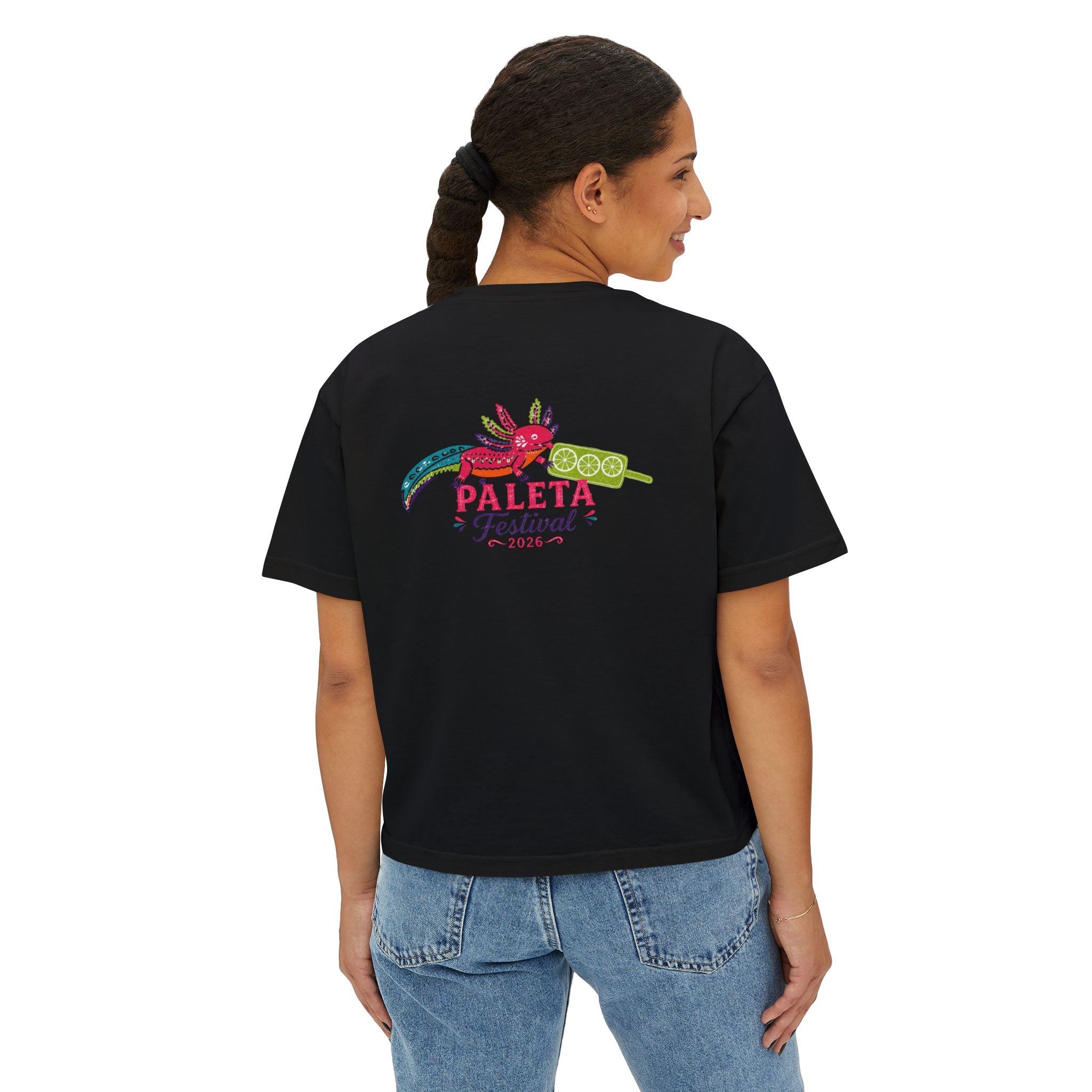 Paleta Festival Women's Boxy Tee — Colorful Popsicle Graphic