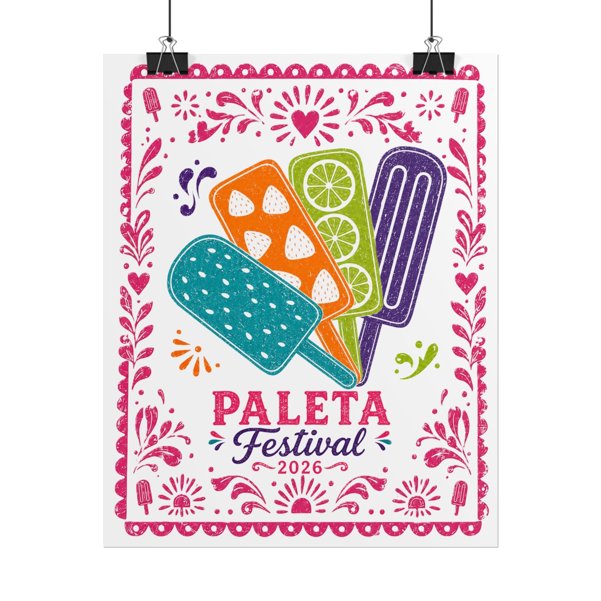 Paleta Festival 2026 Poster — Colorful Popsicle Art Print