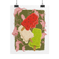 Ice Pop Art Poster — Colorful Retro Popsicle Wall Print