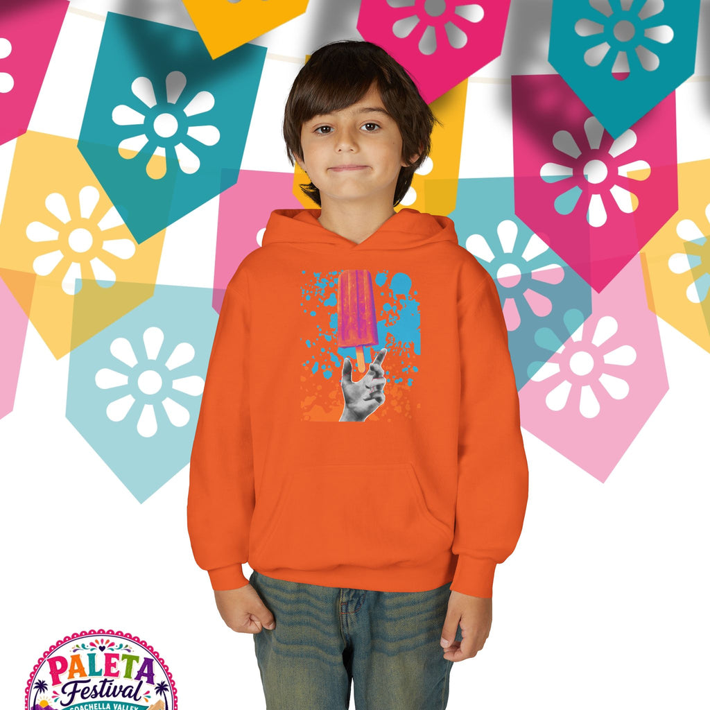 Youth Hoodie — Colorful Popsicle Graphic & 'Paleta Festival' Badge