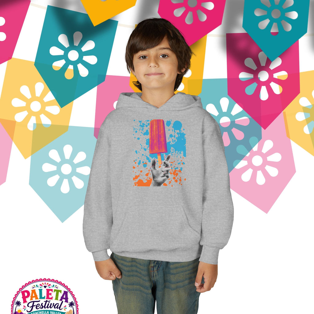 Youth Hoodie — Colorful Popsicle Graphic & 'Paleta Festival' Badge