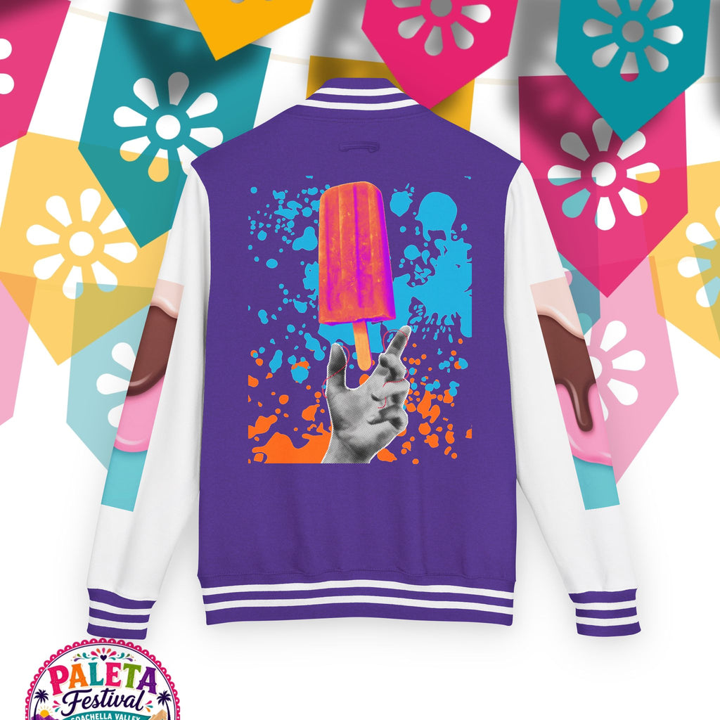 Paleta Festival Letterman Jacket — Colorful Popsicle Varsity Jacket