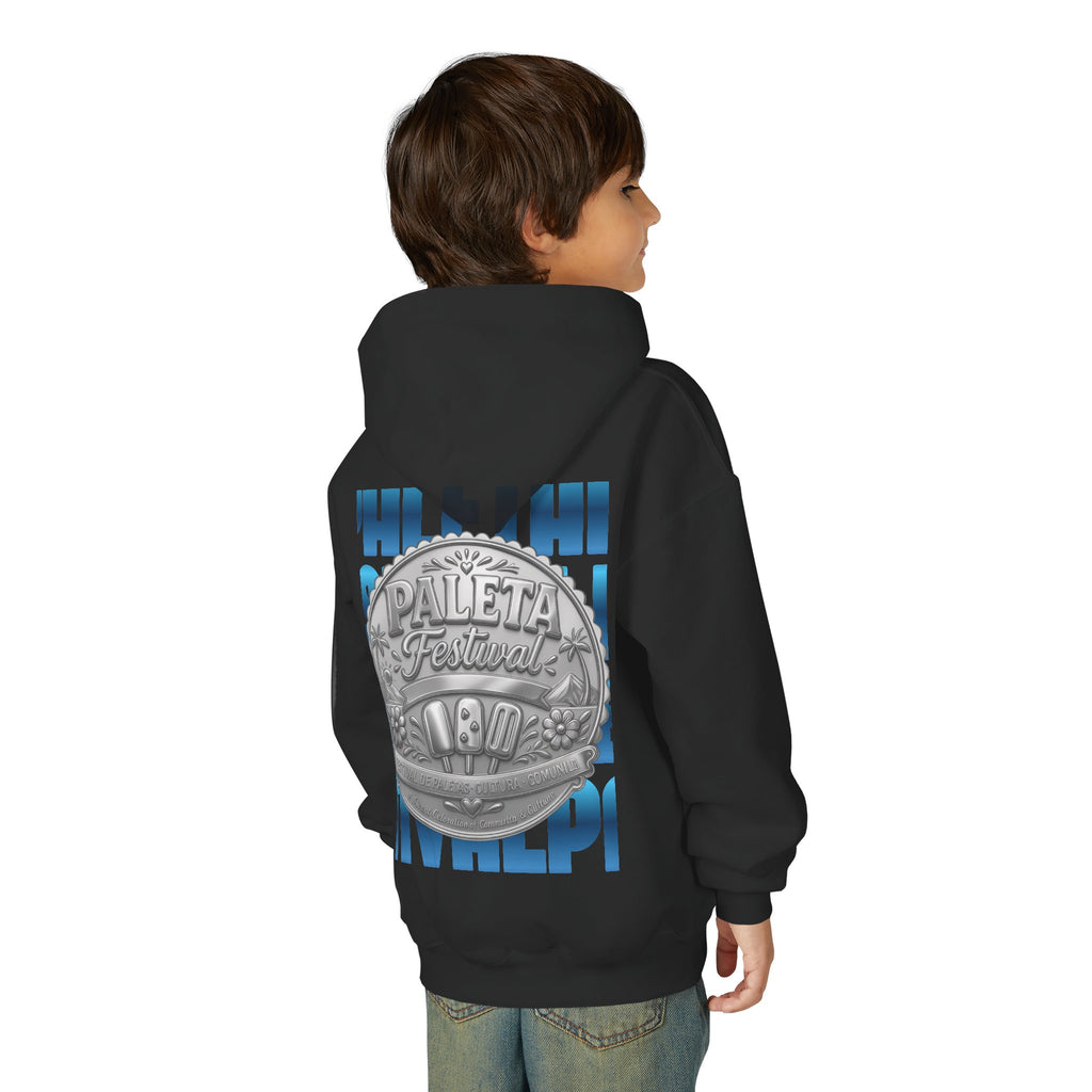 Youth Hoodie — Colorful Popsicle Graphic & 'Paleta Festival' Badge