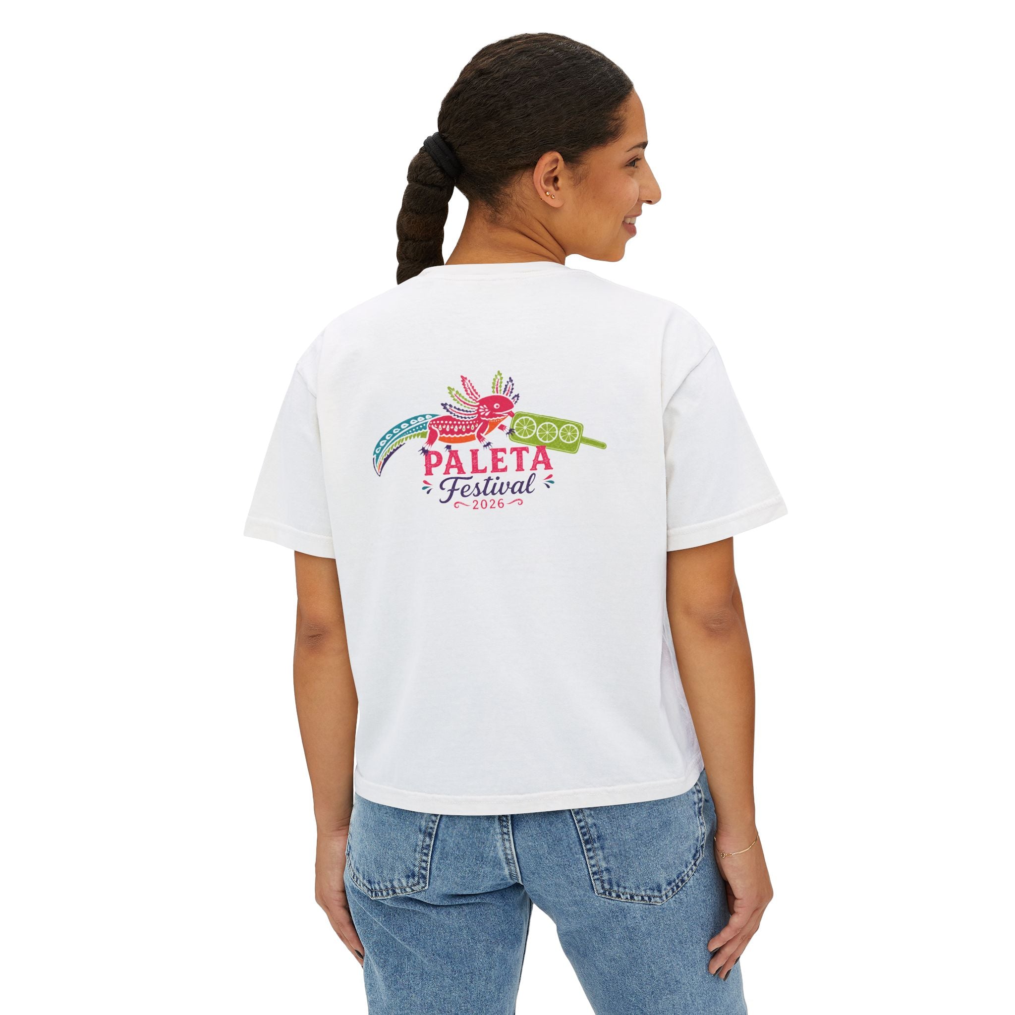 Paleta Festival Women's Boxy Tee — Colorful Popsicle Graphic