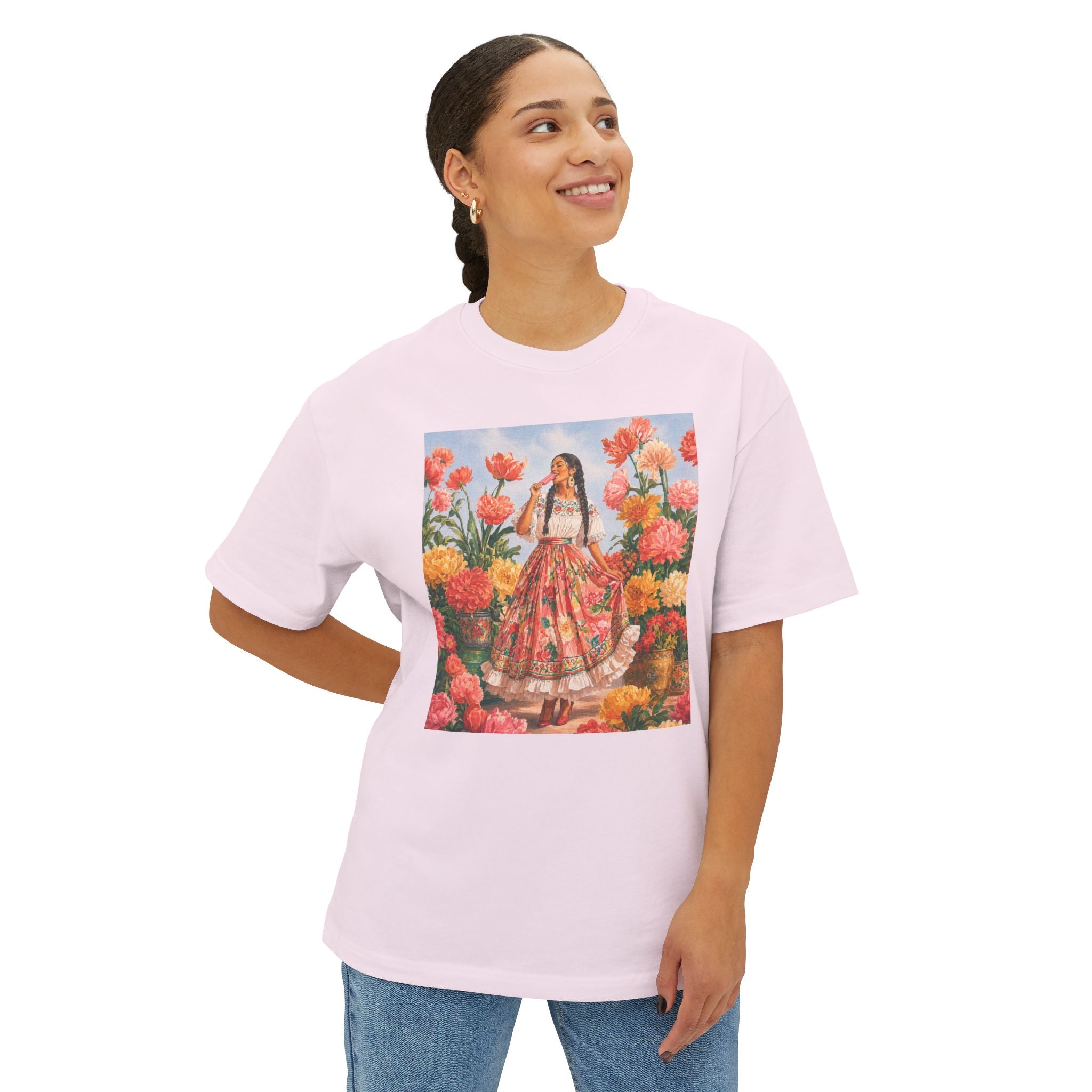 Floral Fiesta Tee — Mexican Folk Dress Graphic T-Shirt