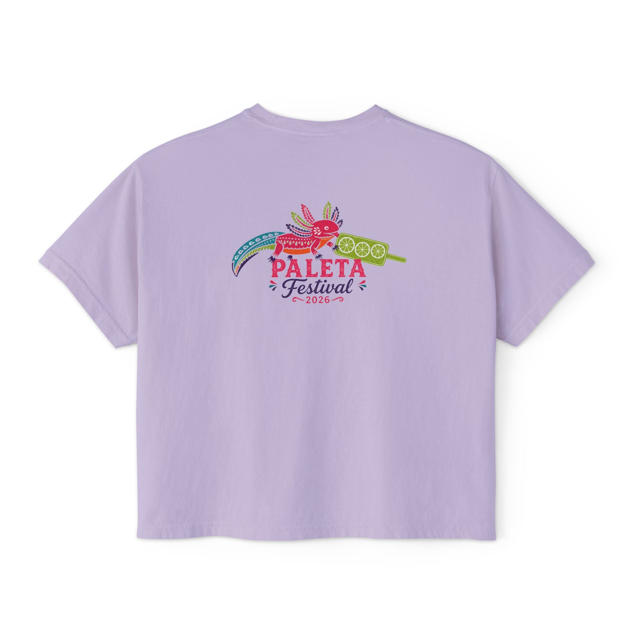 Paleta Festival Women's Boxy Tee — Colorful Popsicle Graphic