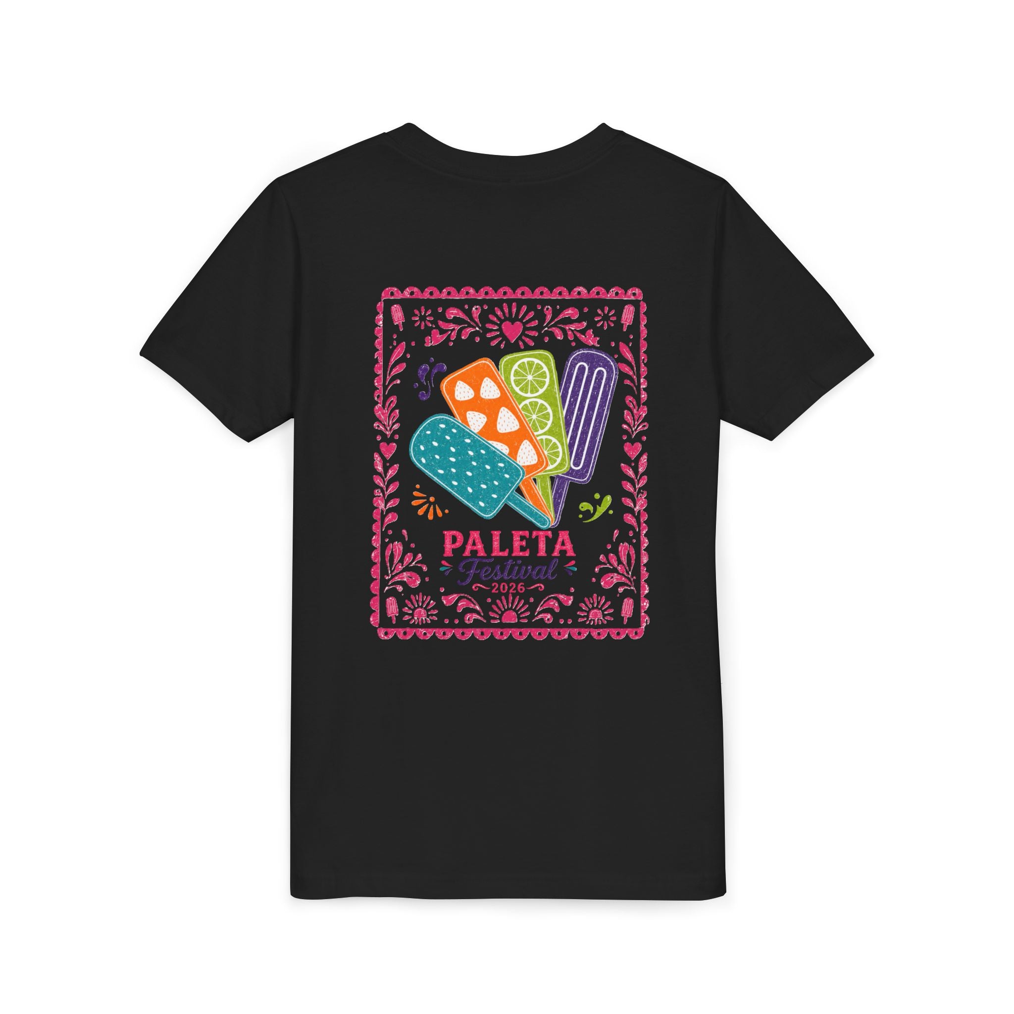 Youth Paleta Festival T‑Shirt — Colorful Mexican Popsicle Graphic Tee