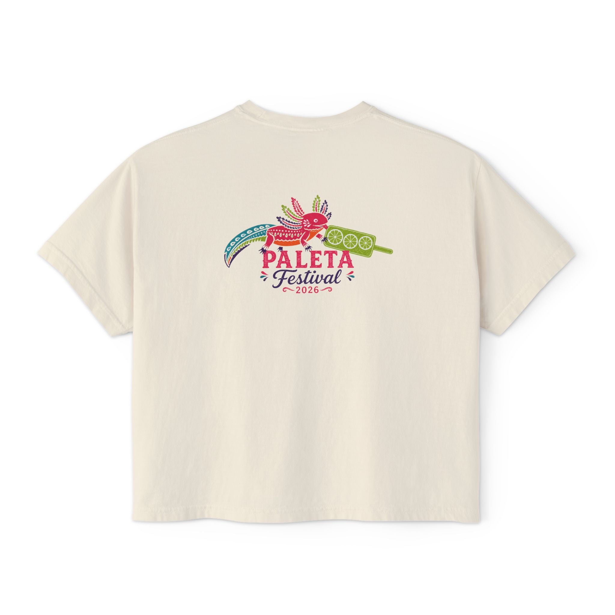 Paleta Festival Women's Boxy Tee — Colorful Popsicle Graphic