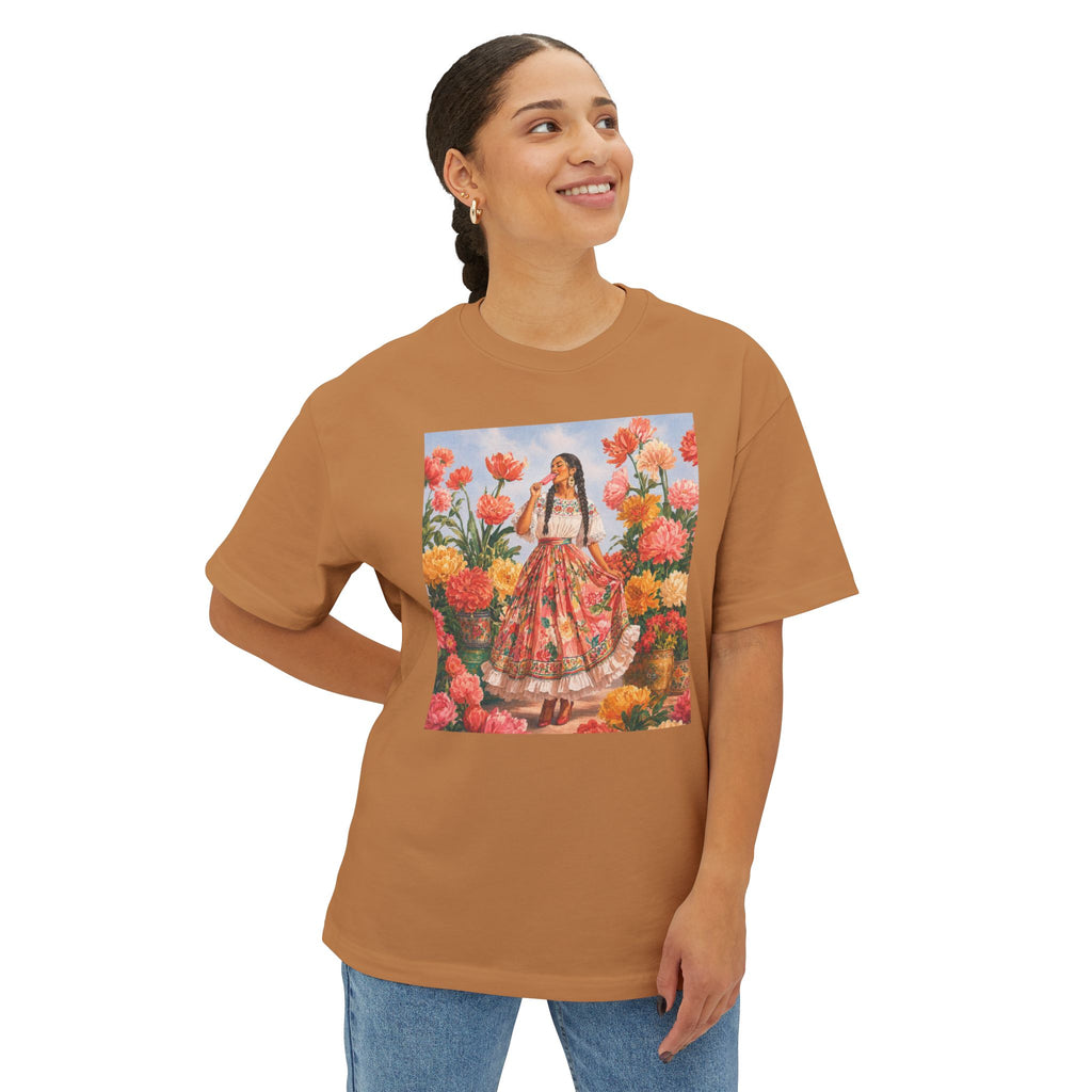 Floral Fiesta Tee — Mexican Folk Dress Graphic T-Shirt