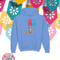 Youth Hoodie — Colorful Popsicle Graphic & 'Paleta Festival' Badge