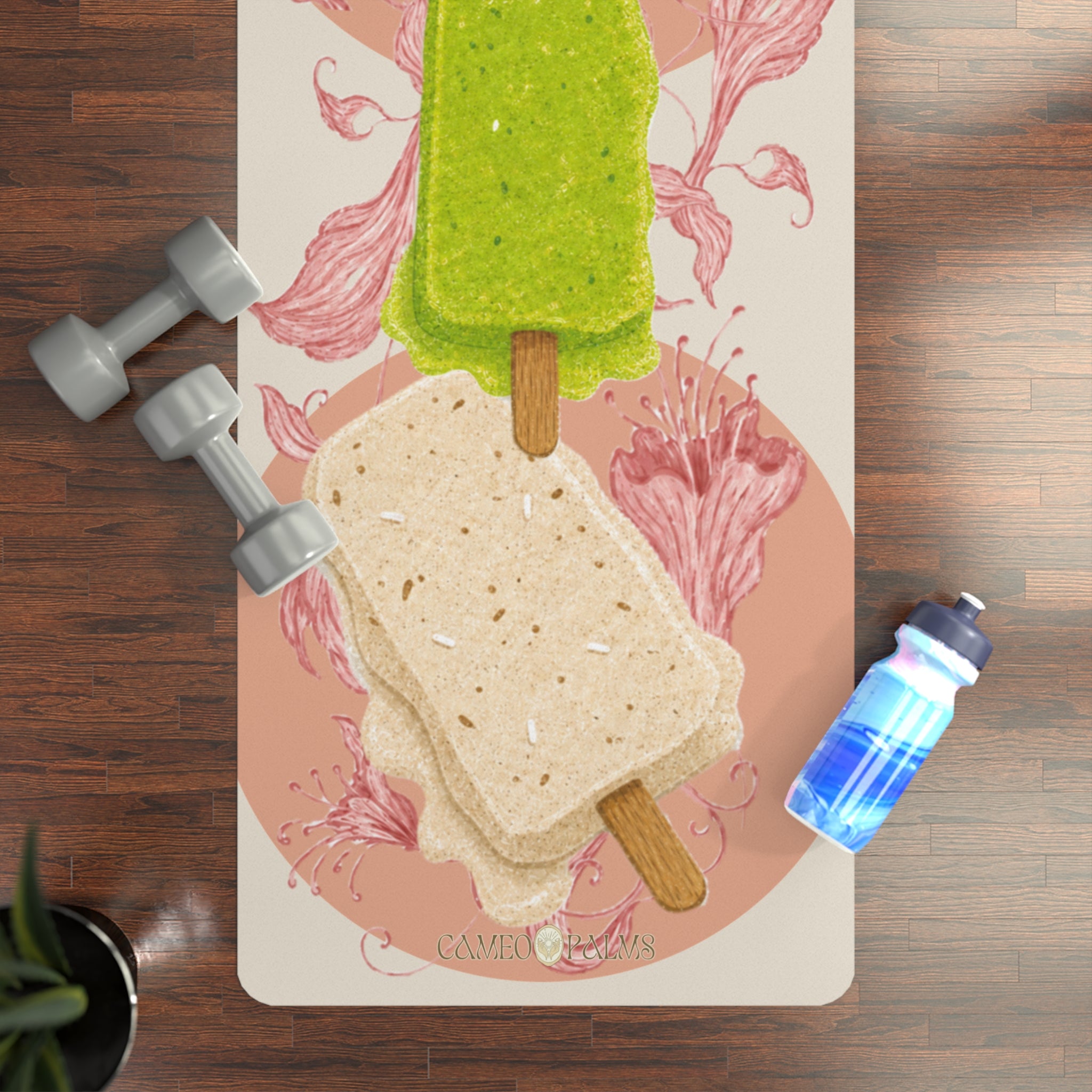Popsicle Paleta Rubber Yoga Mat — Non‑Slip Summer Ice Cream Design