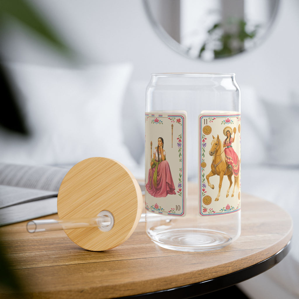 16oz Baraja–Inspired Art Sipper Glass