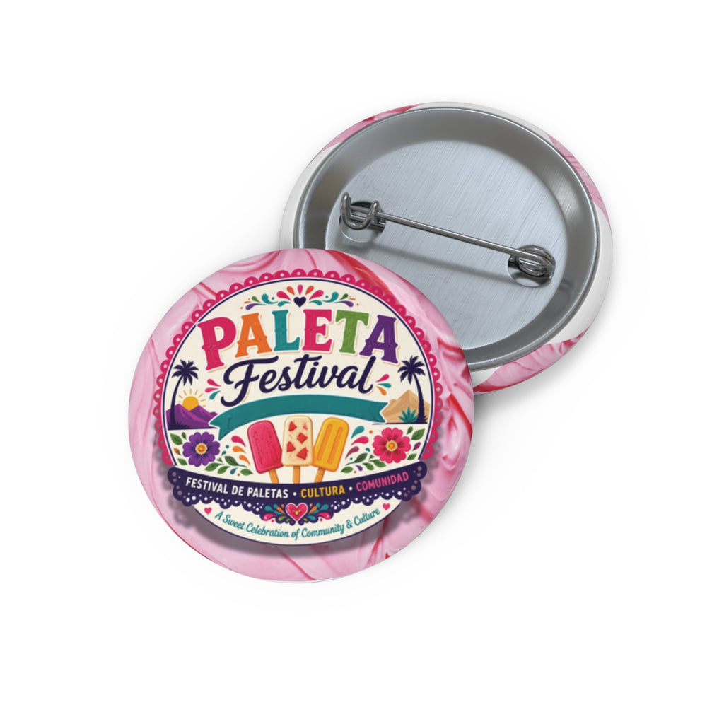 Paleta Festival Pin Button — Colorful Ice Pop Badge