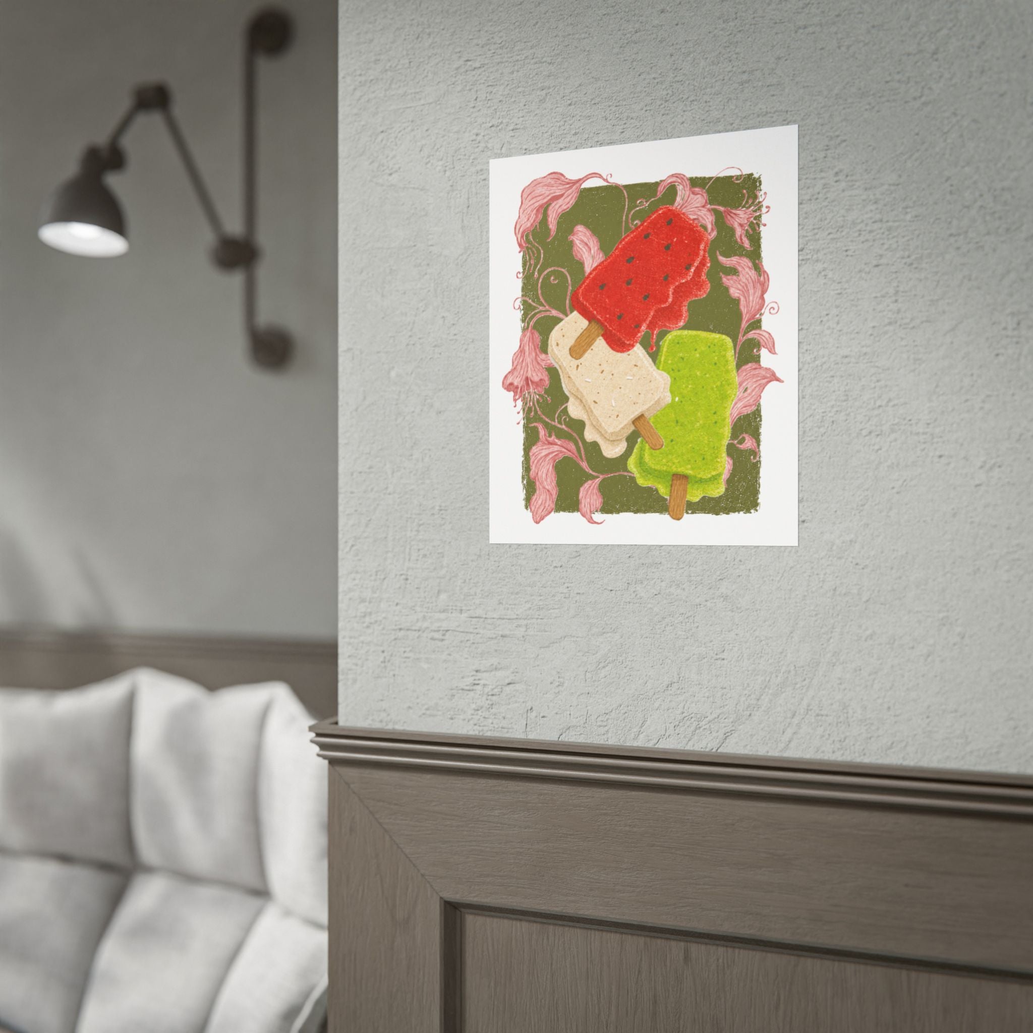 Ice Pop Art Poster — Colorful Retro Popsicle Wall Print
