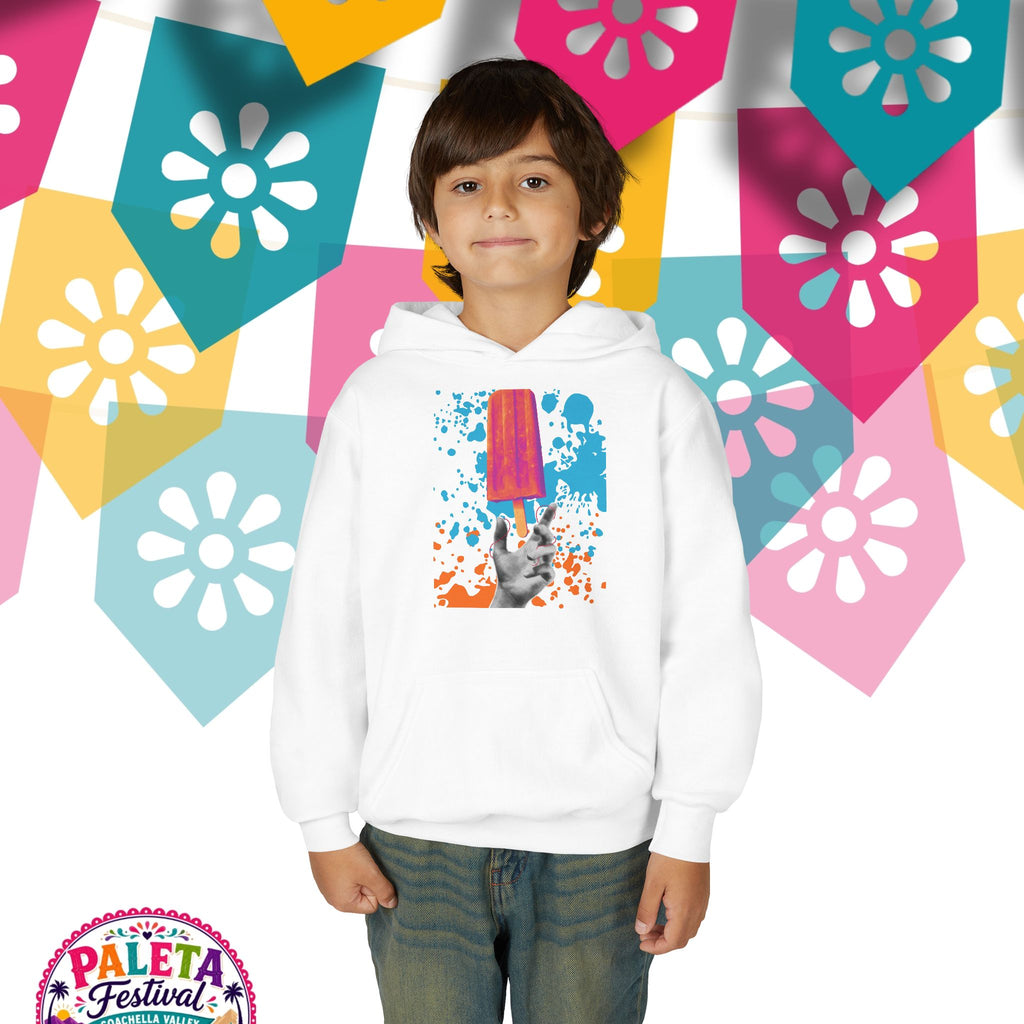 Youth Hoodie — Colorful Popsicle Graphic & 'Paleta Festival' Badge