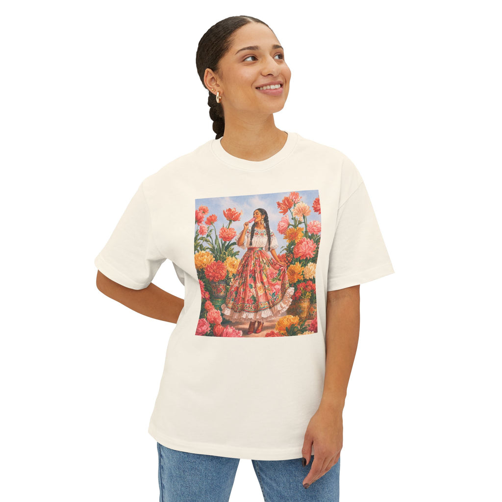 Floral Fiesta Tee — Mexican Folk Dress Graphic T-Shirt